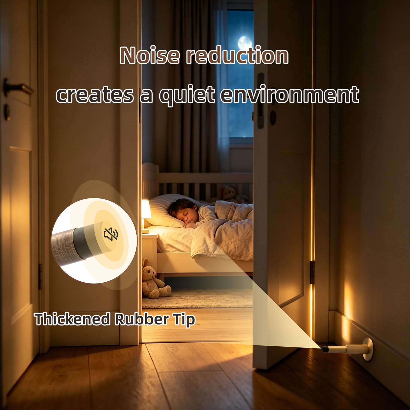 PANALI Tope de puerta de latón, tope de puerta sólido para mantener la puerta abierta, tapón retráctil montado en el suelo para baño, dormitorio, garaje, estudio, oficina