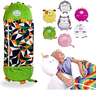Travesseiro Saco de dormir para crianças - Travesseiro 2 em 1 Unicorn Saco de dormir dobrável - crianças Sacos de dormir, Nap Time, Aventura e Sleepovers - Travel Essentials,A9,53x19 in