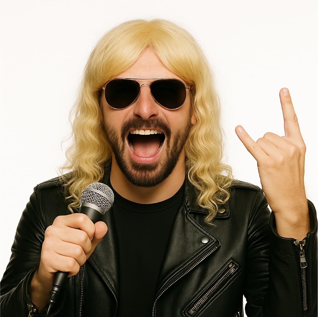 Langhaarperücke Perücke Wig für Fasching & Karneval 70er & 80er Jahre Fasching & Karneval (Blonde)