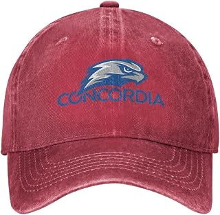 Concordia University Wisconsin Hat Adult Adjustable Classic Washed Casquette Cap Hat Baseball Cap for Man Woman