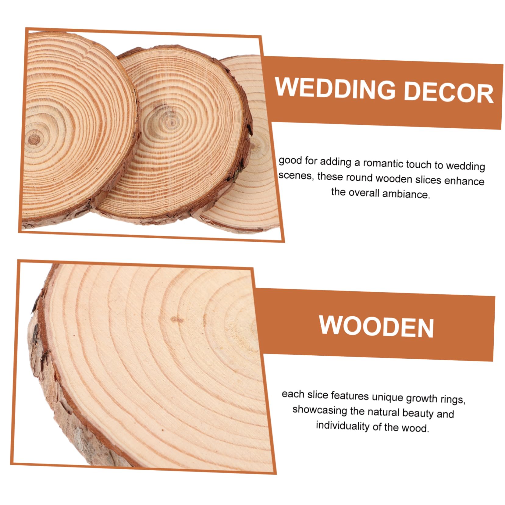 jojofuny 10pezzi Cerchi Rotondi in Legno Naturale Fette Legno Per Decorazioni Artistiche Kit Fai Da Te Per Centrotavola Dischi Non Finiti Da Matrimonio