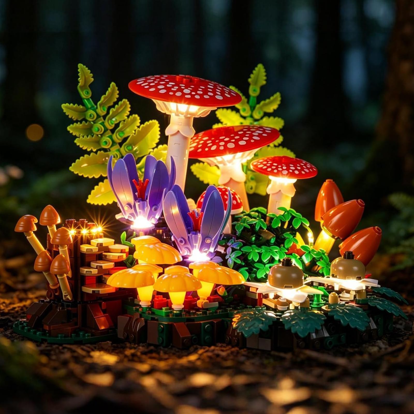 BRIKSMAX 2.0 Light Kit Compatible with Lego Botanicals Woodland Mushrooms 11505 Building Sets - Original LED Lighting Kits (Accessories Only) for Display, Gifts & Collectors