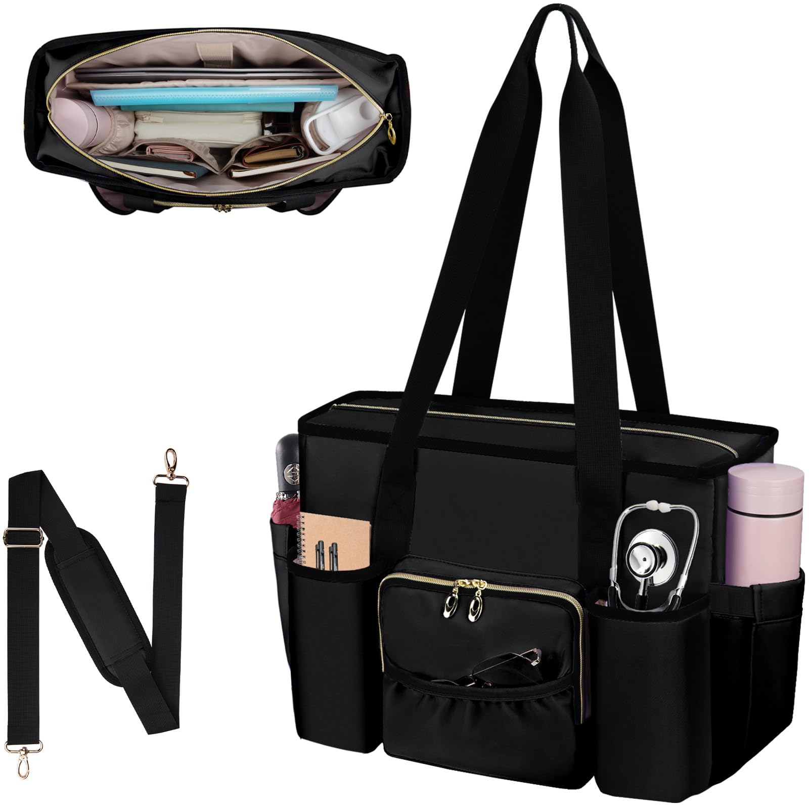Nurse Bag, Work Bags with 15.6-inch Laptop Compartment