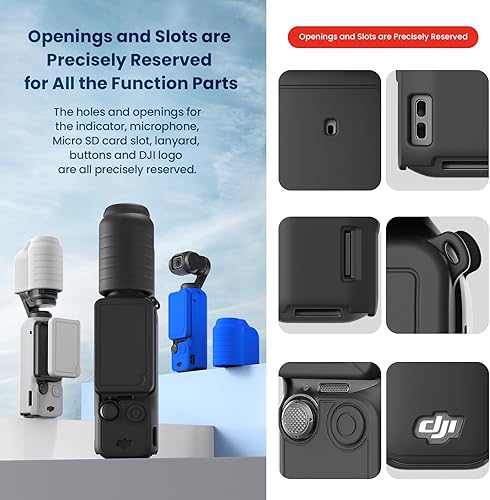 Miniatura 4 de Funda protectora de silicona para DJI Osmo Pocket 3 Funda de silicona Funda protectora Gimbal de mano Accesorios de cámara de acción (azul)