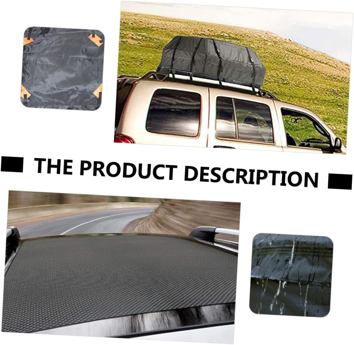 STOBAZA Waterproof Car Roof Bag 420D Oxford Cloth Sturdy Vehicle Cargo Carrier for Luggage Storage and Dustproof for Outdoor Travel