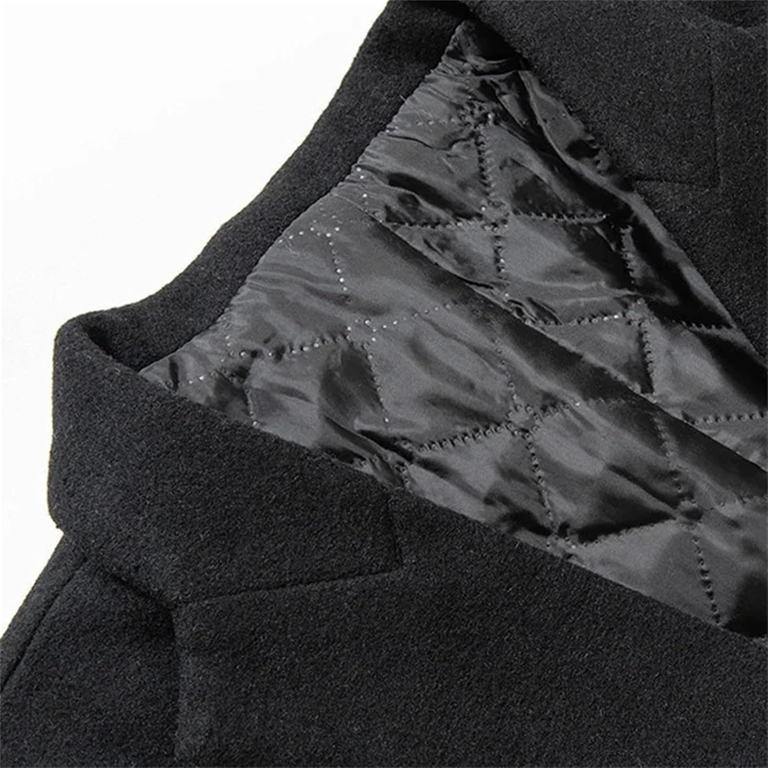 Autumn Winter Woolen Coats For Men Solid Color Jackets Wool Warm Long Cotton Trench Soft Classic Windbreaker