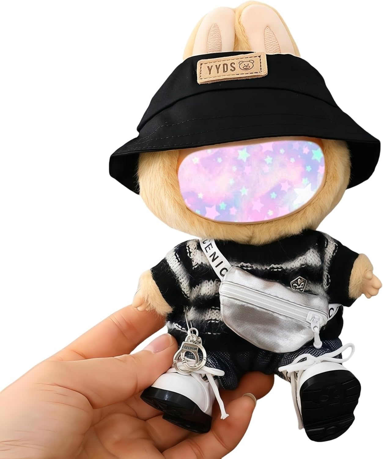 17cm Doll Clothes Set, 5 Pieces Casual Wear Outfit Set for 6.7inch Doll Dress Suit, Fashion Dress Up Hat Clothes Accessories for 1st/2nd/3rd Gen Dolls Play & Display