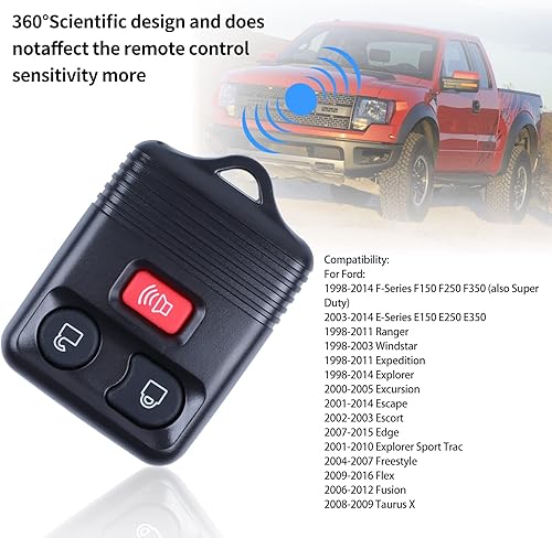 Miniatura 2 de Llavero de repuesto con control remoto compatible con Ford F150 F250 F350 Escape Expedition Explorer Mazda (CWTWB1U212 CWTWB1U331 CWTWB1U331