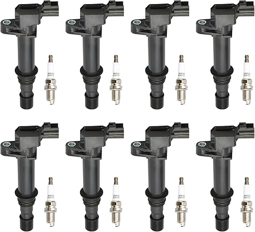 DRIVESTAR 8 bobinas de encendido UF270 y 8 bujías de iridio compatibles con Dodge DakotaDurangoRam 1500 2000-2007, Jeep CommanderGrand Cherokee