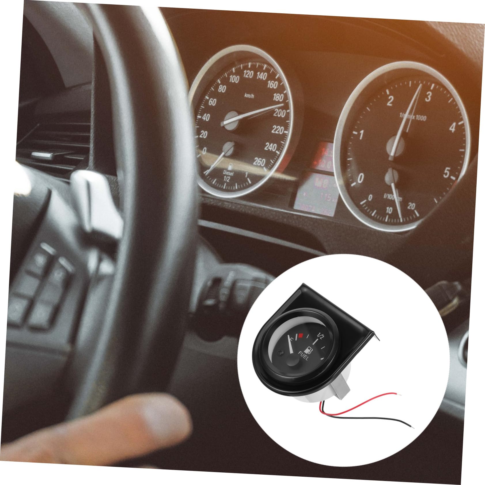 Alipis 2 Stück Auto Modifizierte Messgeräteanzeige Auto Automessgeräte Für Autos Füllstandsanzeige Tragbare Tankanzeige Automessgeräte Gasanzeige Für Auto Tankanzeige Füllstandsanzeige
