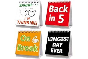 Funny Desk Signs|30 Humorous Sayings|Flip Signs for Office Home