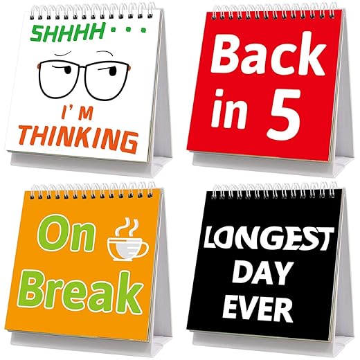 Funny Desk Signs 30 Different Fun and Flip-Over Messages for Office Gifts Desk Accessories