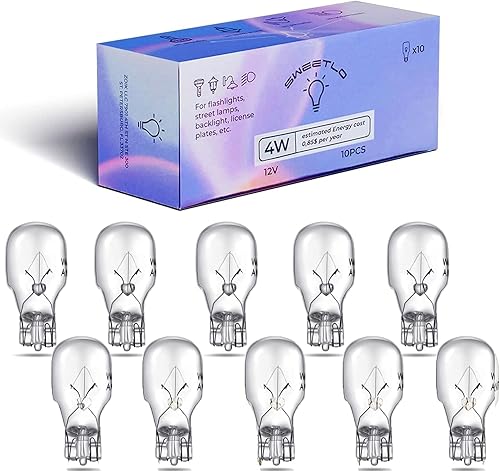 SWEETLO Bombillas de repuesto T5 4w/12v 4w Camino Luz Malibu Landscape - Luces de jardín Paisajismo Bombillas de bajo voltaje - b921xf lv526 ge915