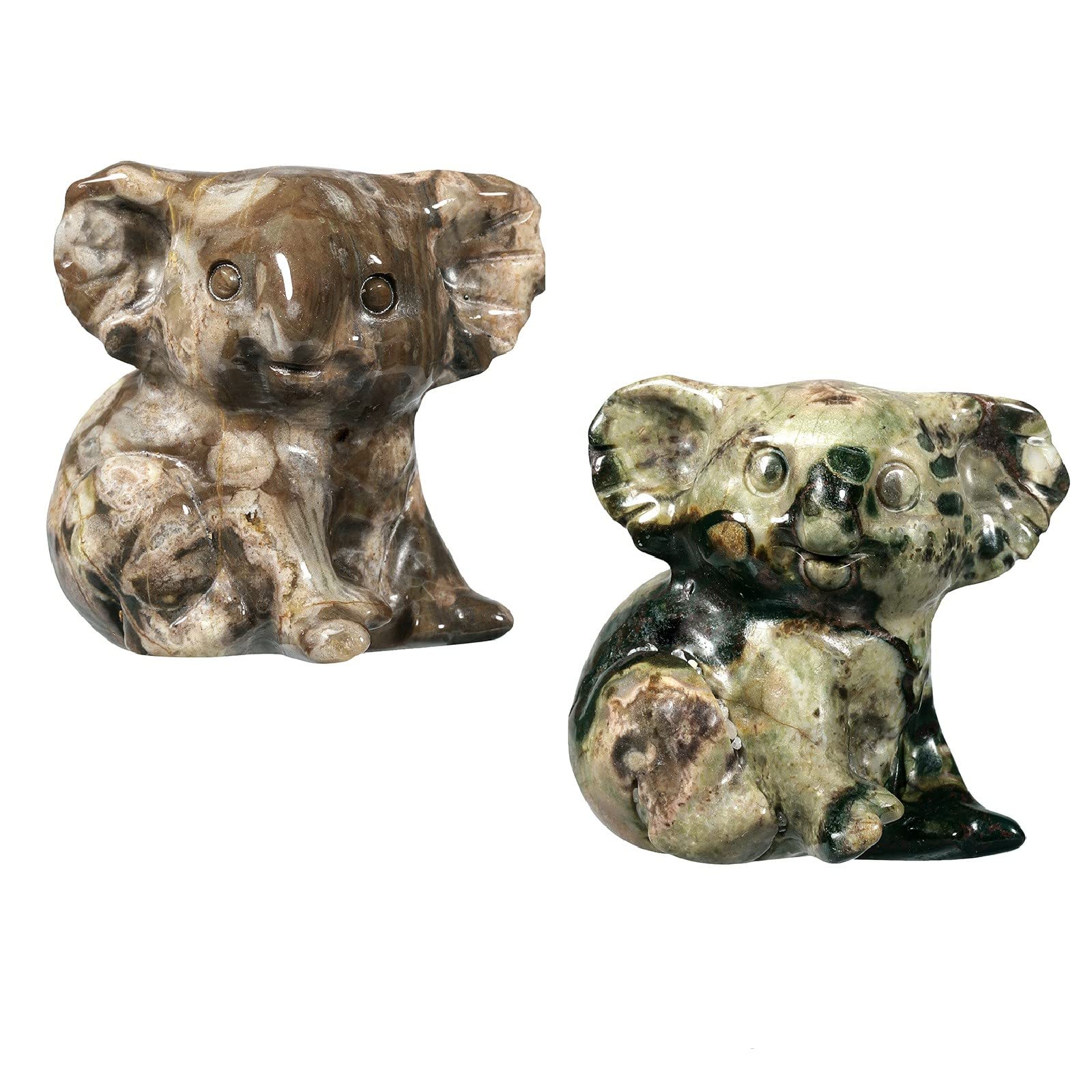 Ours koala en agate mookaitedecor, le cadeau idéal en pierre sculptée à offrir à vos proches