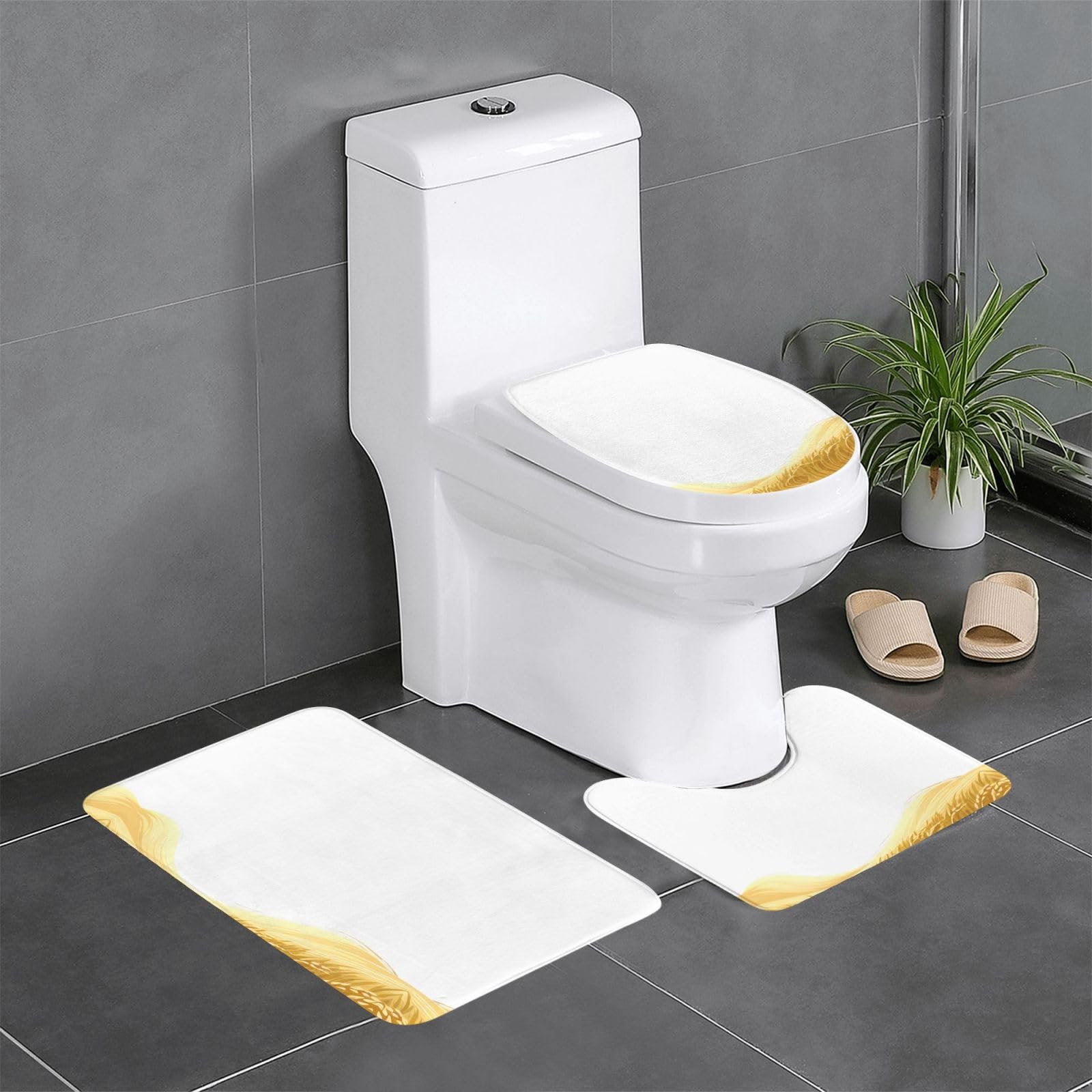 Tapis de salle de bain faciles à nettoyer lavables durables 61x40