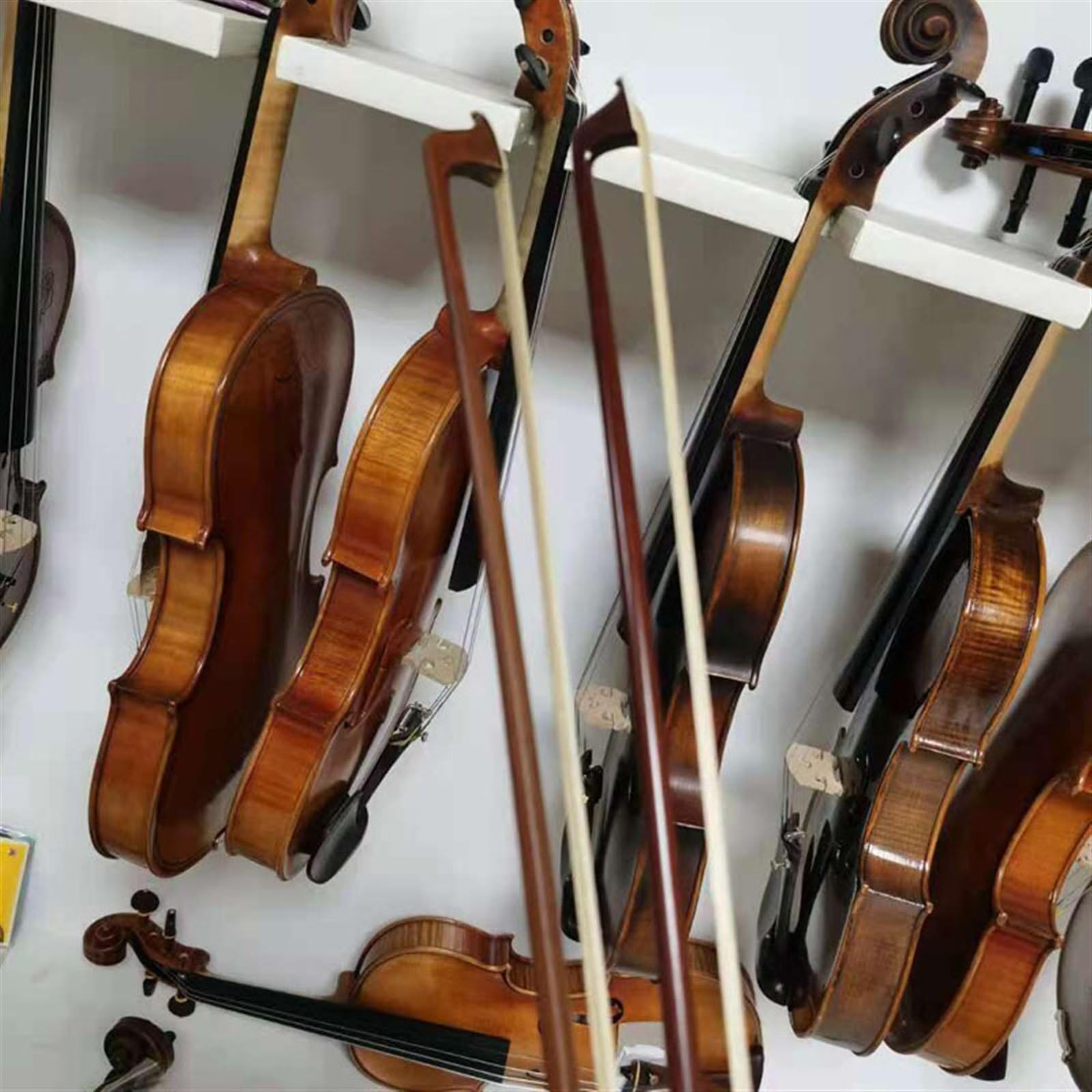 Violín Partes De Repuest Accesorios Para Arco De Violín Varilla De Arco Madera De Ébano Brasileña(4/4)