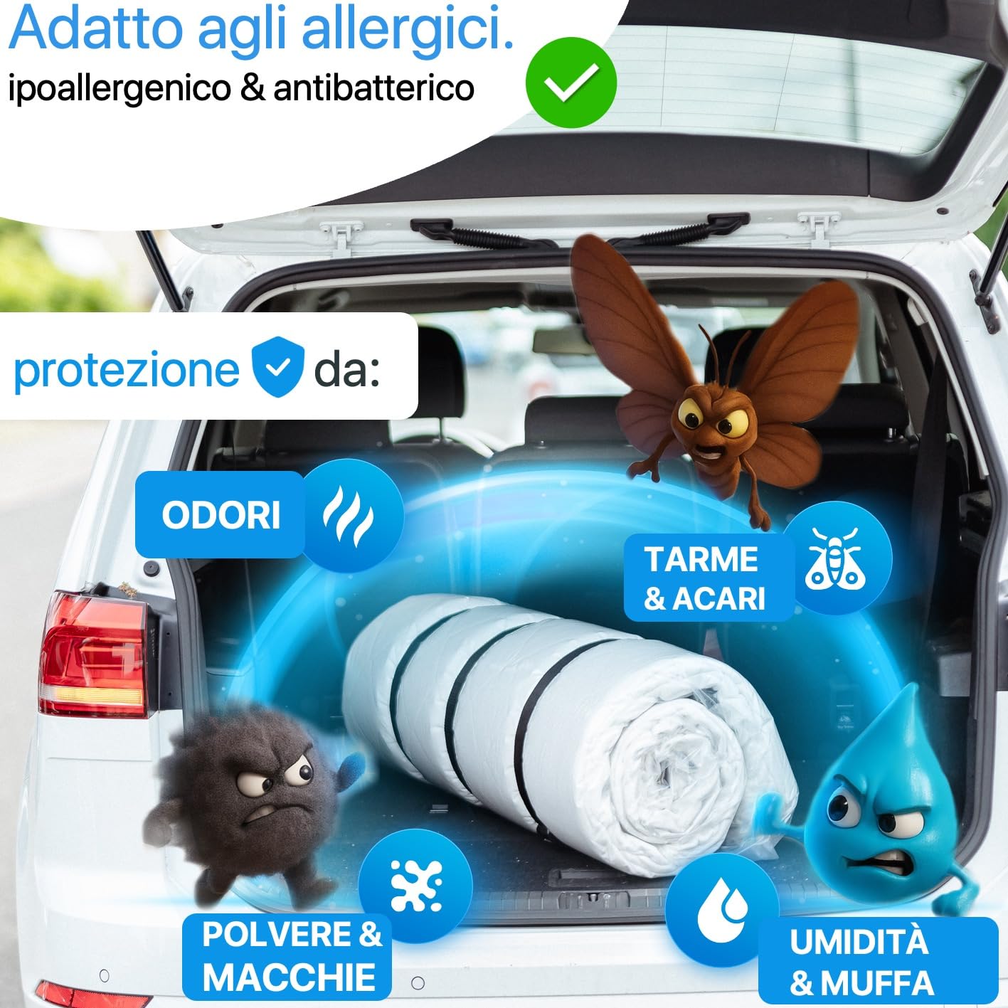 SilverRack Sacchetto sottovuoto per materassi [1 pezzo] da 130x240 cm - Sacchetto sottovuoto adatto per una materassa 90x200 cm - ideale per trasloco - Sacchetto di conservazione per materasso