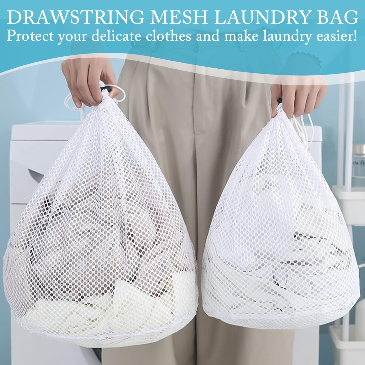 2Pcs Mesh Laundry Bags - Image 4