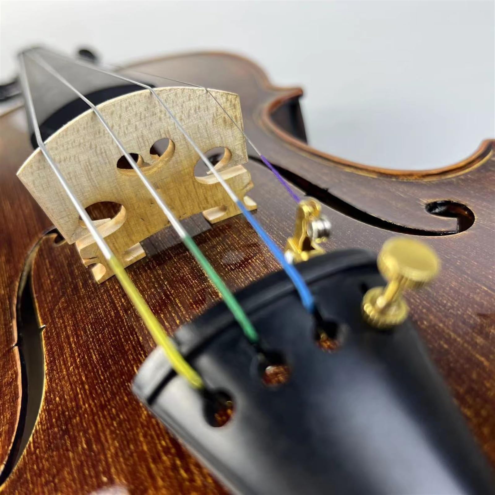 Geige Violine Handgefertigt Cashewlack Erwachsene Spielen Professionelle Muster Massivholz Violine(4/4)