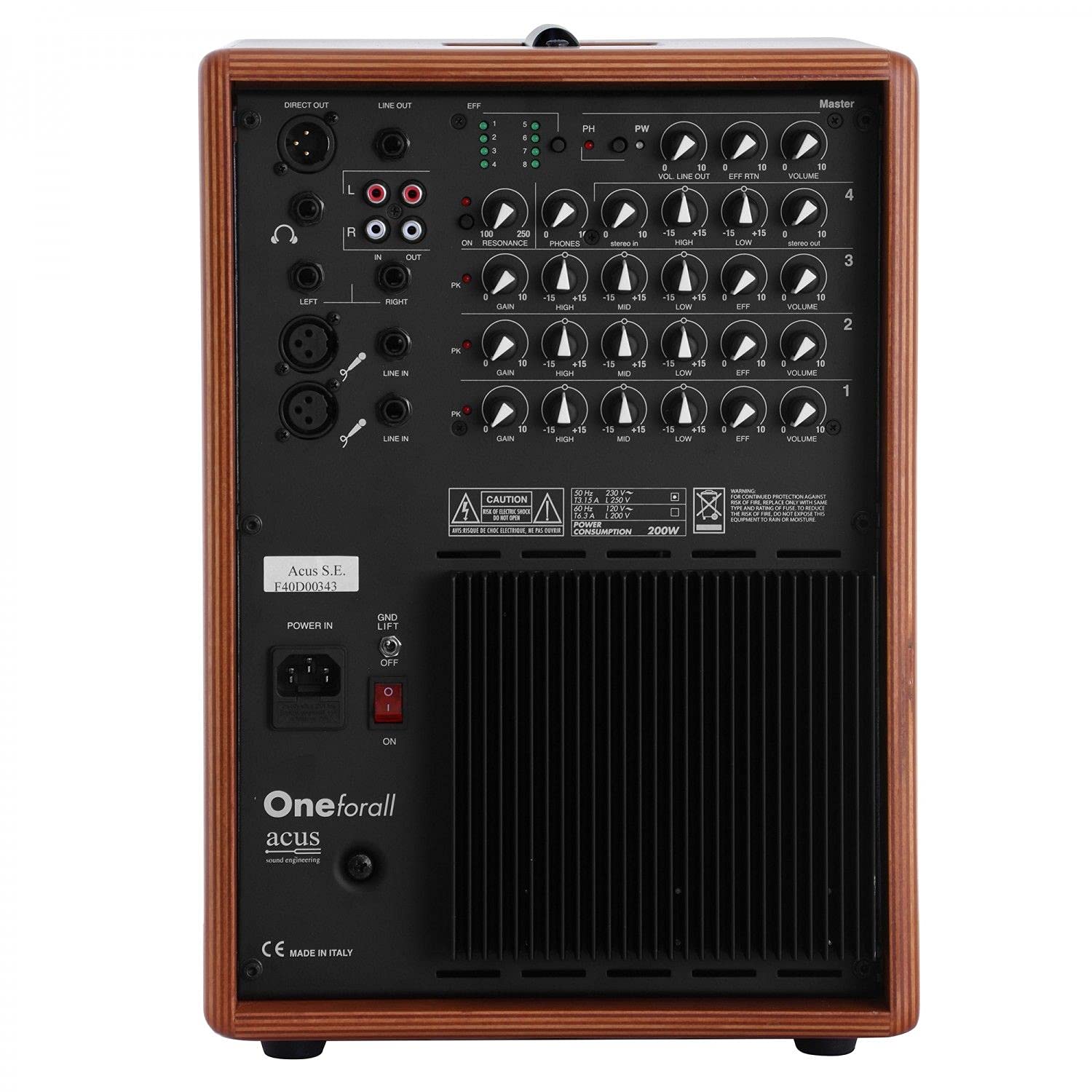 OneForAll amplificador compacto 200W y 3 entradas.
