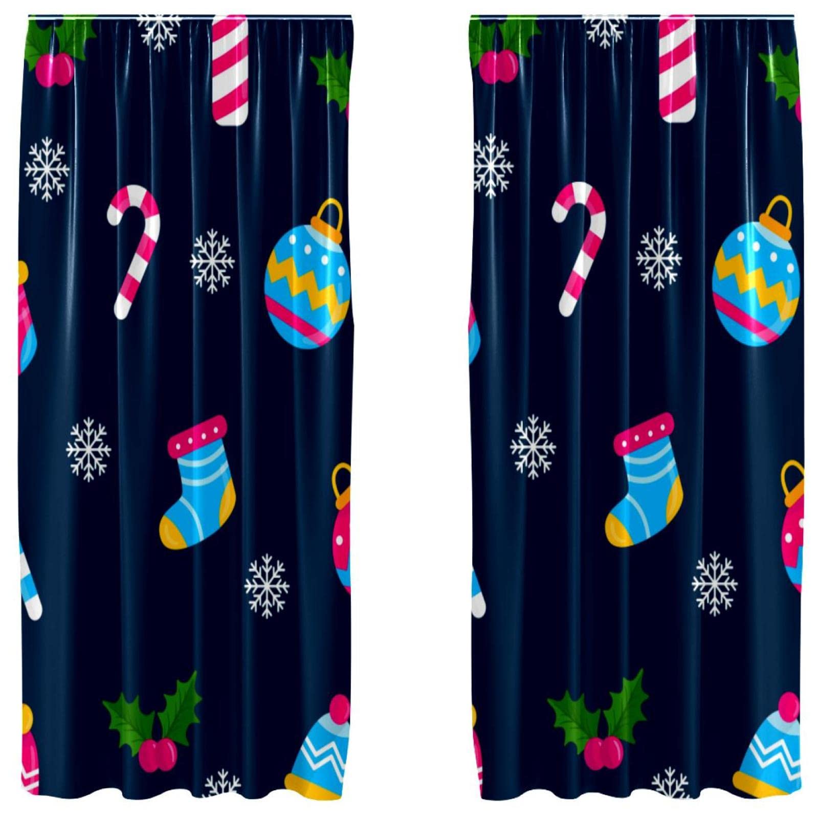 Rideaux d'hiver bleu marine pour salon chaleureux lot de 2 voilages passe-tringle
