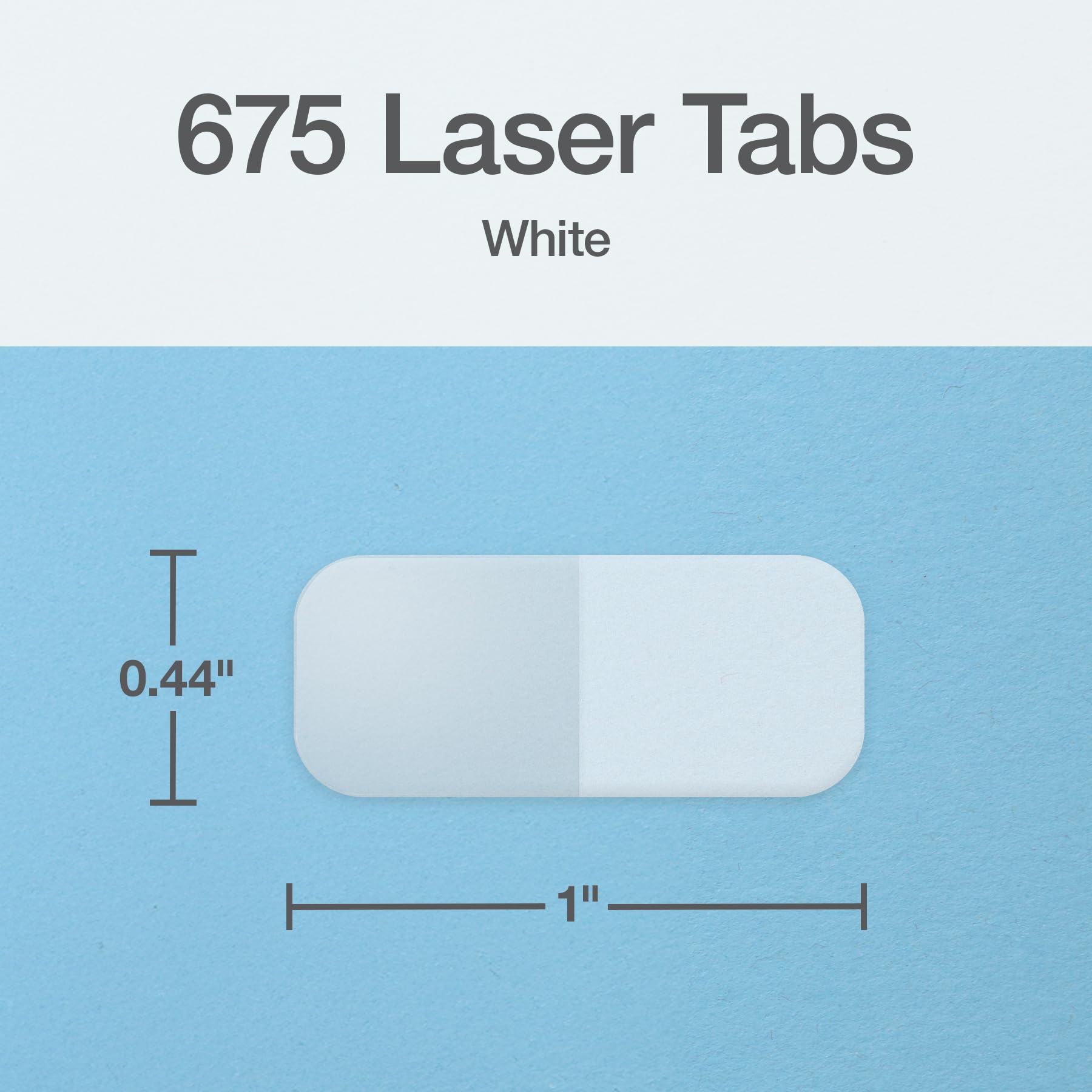 Redi-tag Laser Printable onglets, 11 x 25,4 mm (7/16 x 1") - 675 index blanc