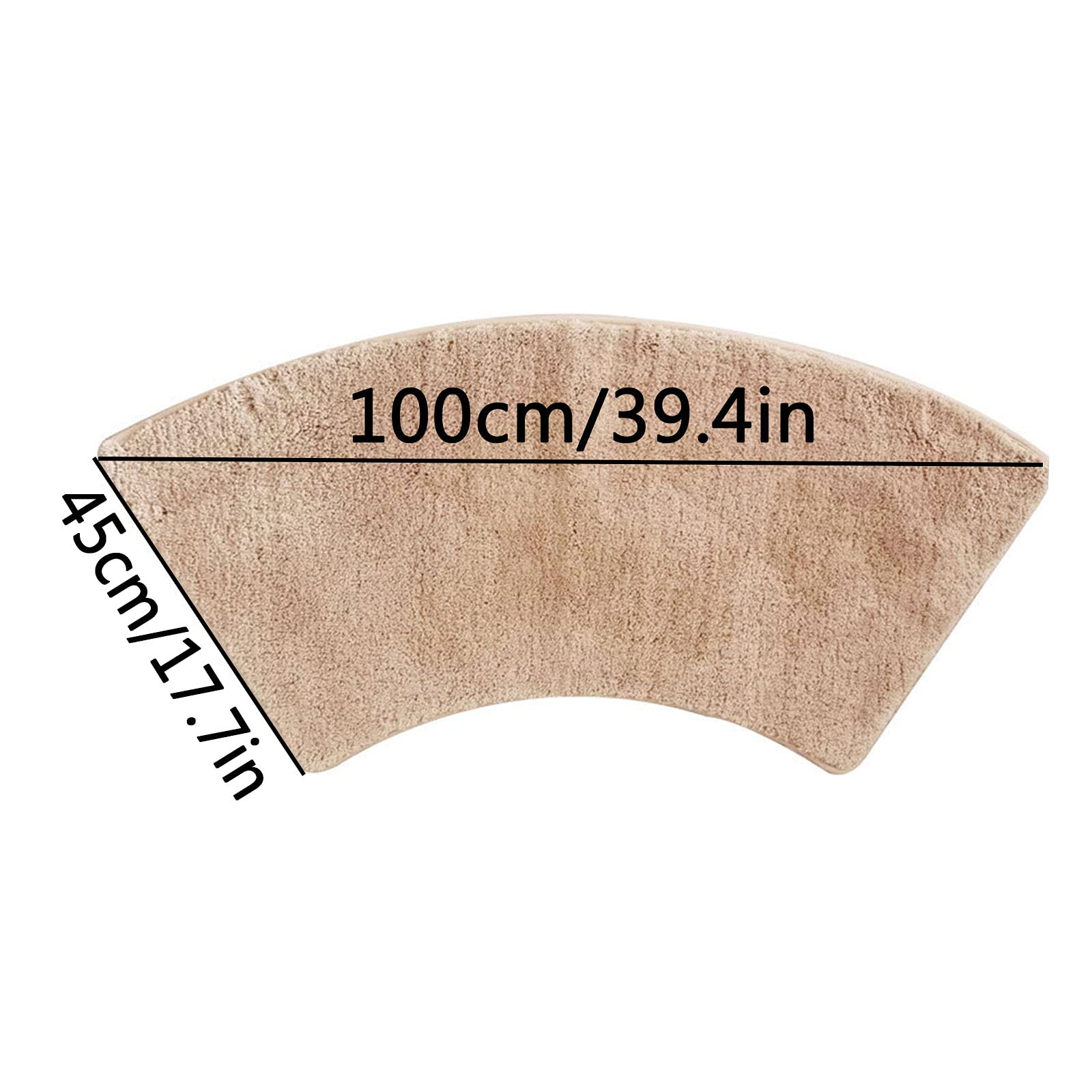Elegante Alfombra de baño Curvada para Ducha, Alfombra de baño de Esquina, Ducha semicircular, Alfombra Suave Antideslizante para Cabina de Ducha, 100x45cm