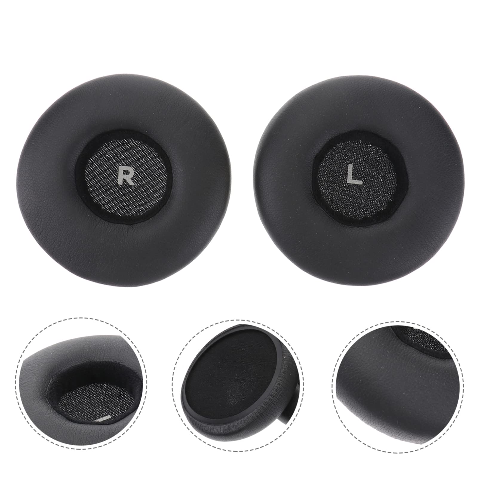 jojofuny 3pièces Coussinets De Remplacement PU pour Casque Confort Optimal Couleur Noire pour Améliorer La Performance Audio