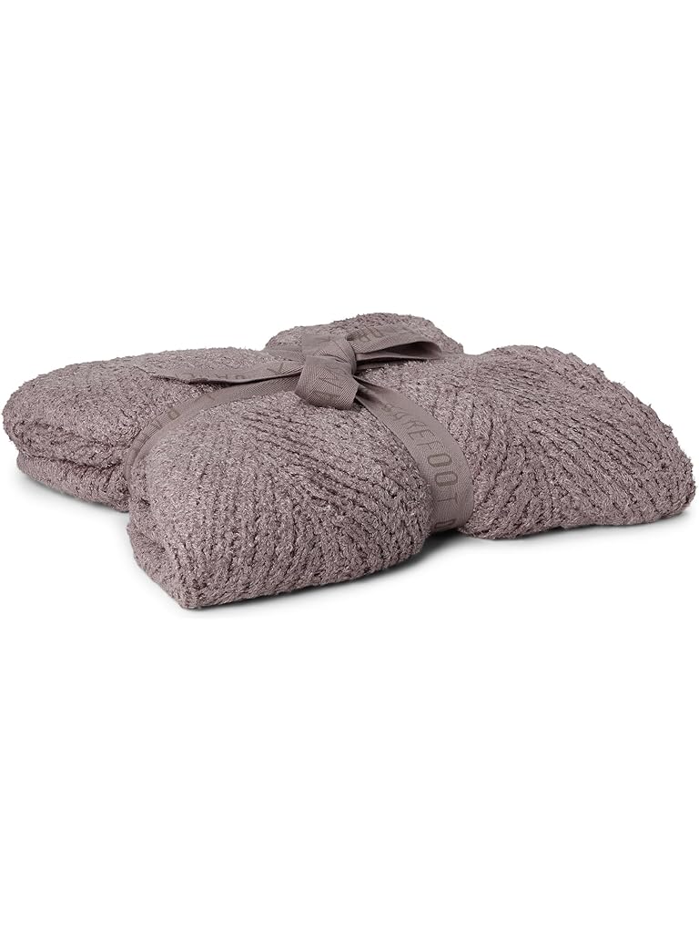 Gray Barefoot Dreams Cozy Shine Herringbone Blanket