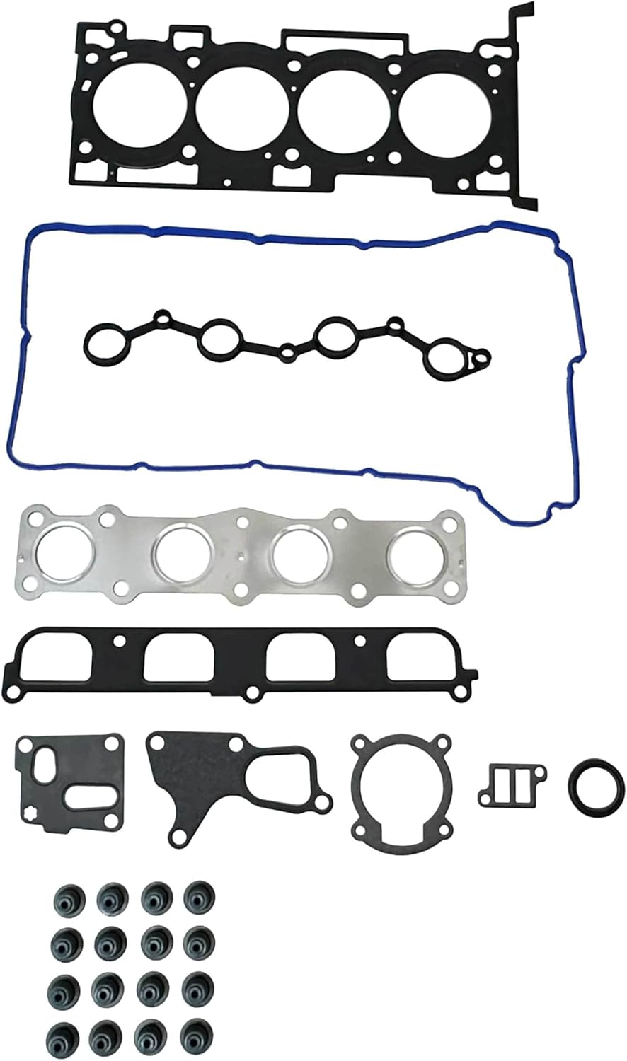 DNJ HGB196 Cylinder Head Gasket set with Head Bolt Kit for 2010-2012 Hyundai Genesis Coupe 2.0L L4 16V DOHC 1998cc
