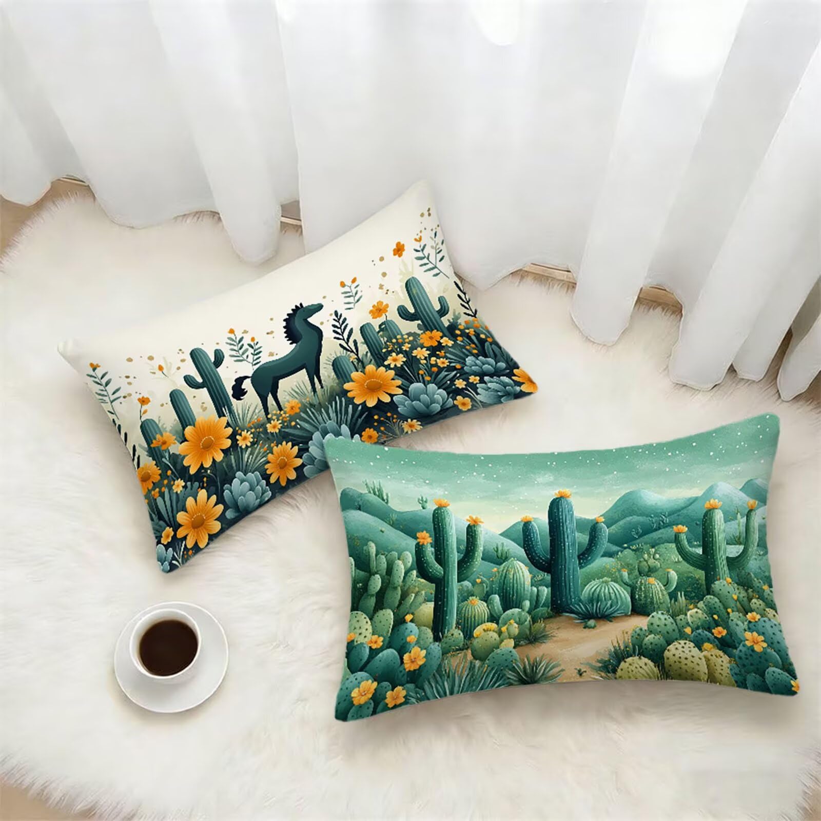 Federe Cuscino 60x80 Set di 2, Verde Federe Cuscini Divano Lino, Rettangolari Copricuscini 60x80cm Con Cerniera Invisibile, Copricuscino per Camera Letto Casa Decorazioni Regalo, Nordico kj-6615