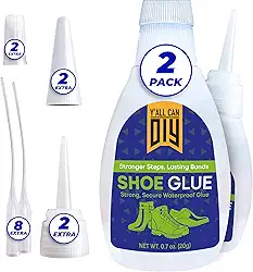 cola para sapatos de nível profissional 2 unidades x 0,7 onças. (20g) adesivo de couro, borracha e sola de tênis de resistência industrial. resistente com aplicador extra, compat