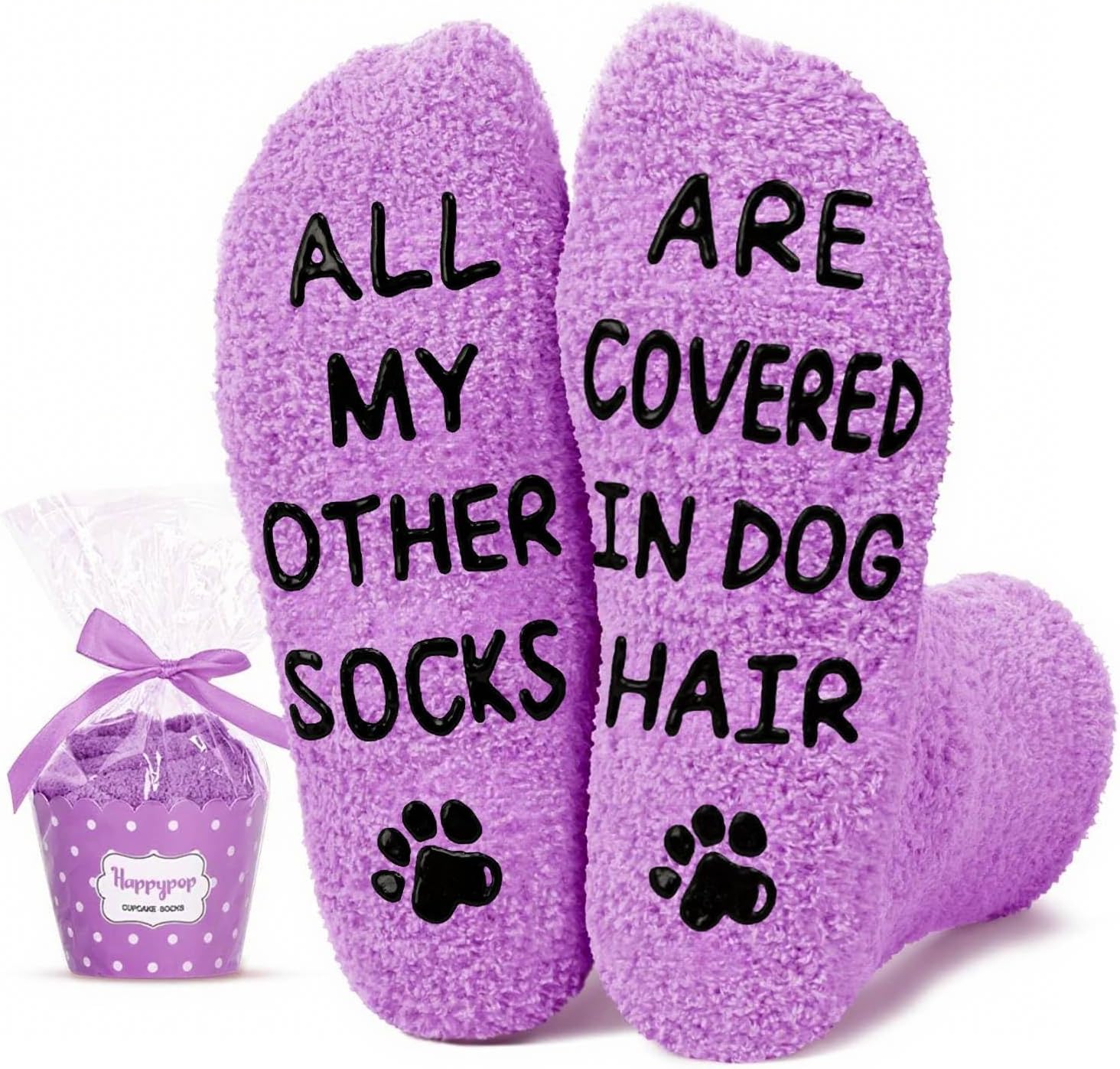 HAPPYPOP Funny Dog Lover Socks - Dog Mom Dad Gifts for Women Men, Pet Lover Christmas Gifts