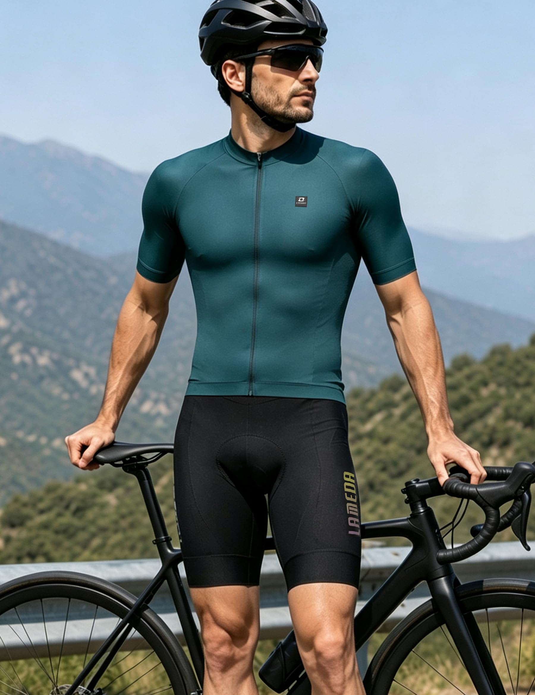 LAMEDA Maillot Cyclisme Été Homme Jersey Vélo Maillot Cycliste Manches Courtes Respirant HX20552