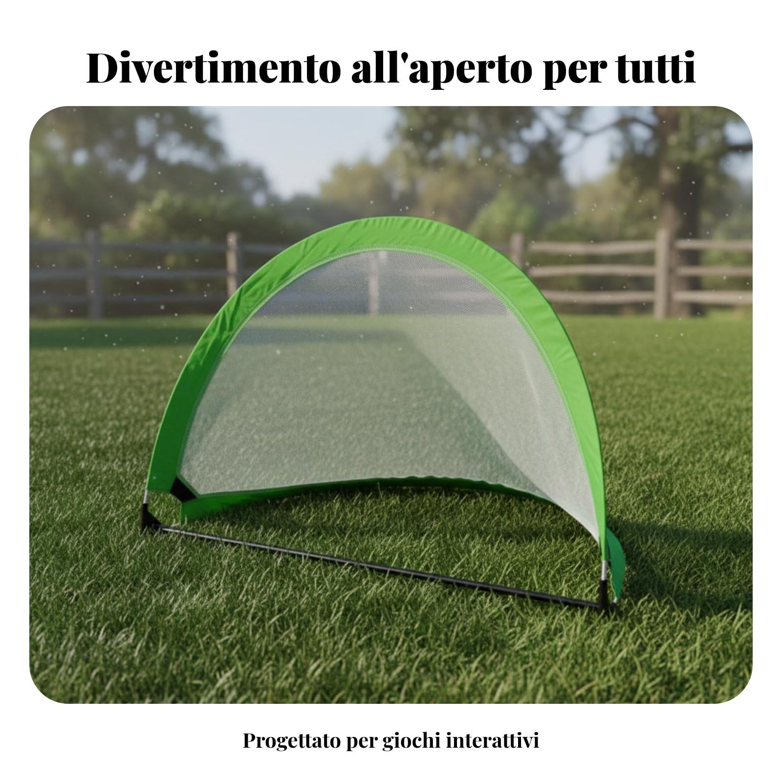 Porta da Calcio per Bambini Rete Pieghevole per Esercizi Gioco Sportivo Outdoor Tessuto Oxford di Vetro Assemblaggio Rapido Trasporto Pratico Adatta a Parco Giardino Spiaggia