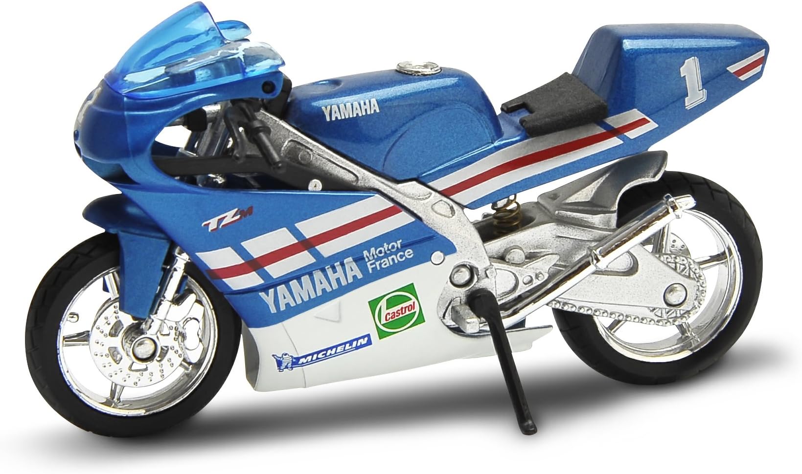 Die Cast Motorcycle Blue Yamaha 1994 TZ250M, 1:18 Scale