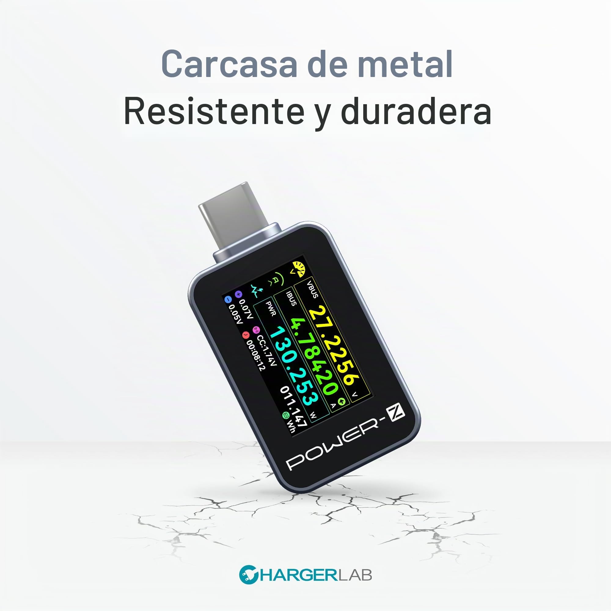 ChargerLAB POWER-Z C240 - Medidor de potencia digital USB-C portátil, soporta hasta 240 W y PD3.1 QC5.0, para teléfonos USB-C, portátiles, cargadores y más