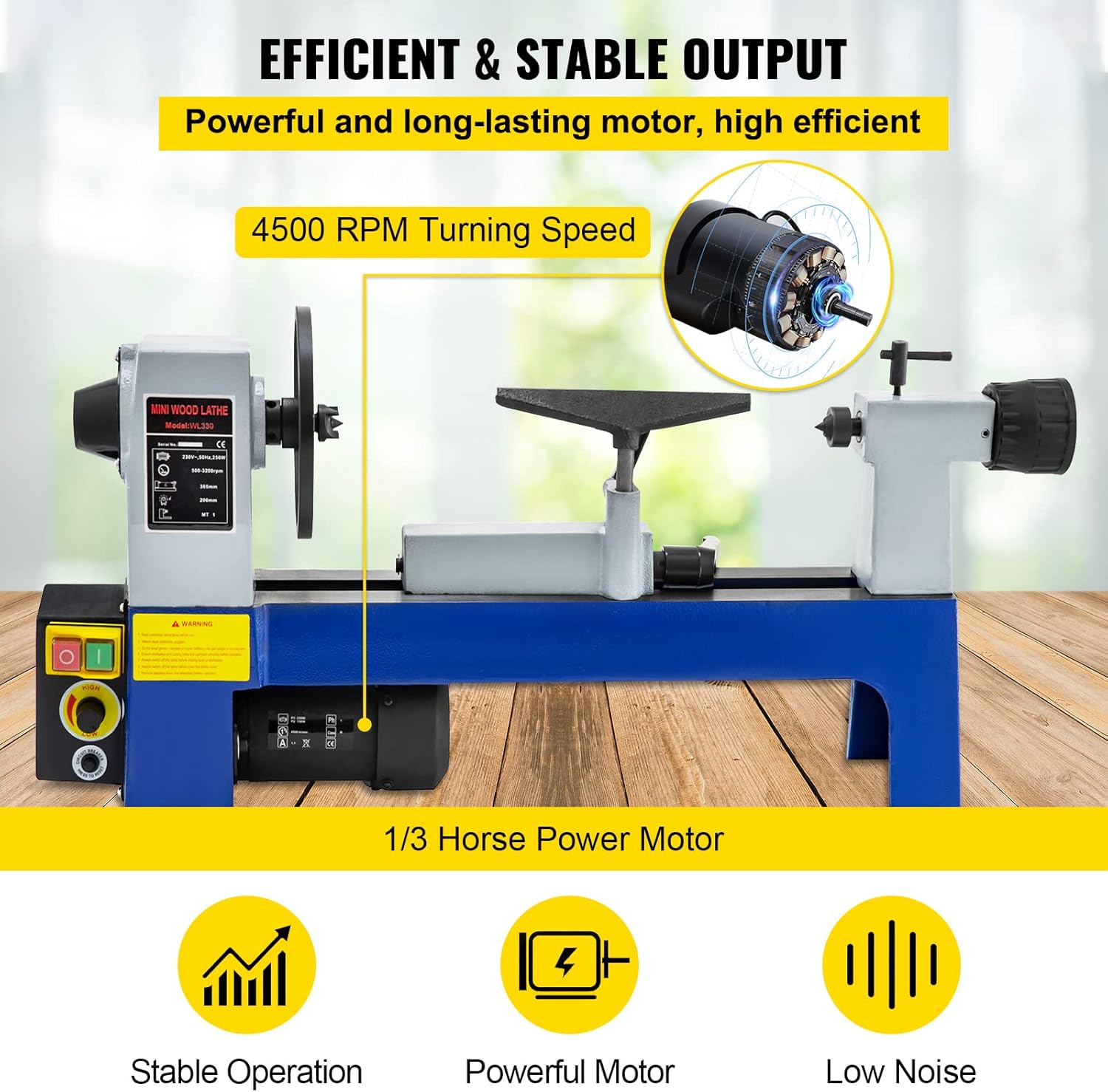 Amazon Crazy 🔥 Deals Mophorn Wood Lathe 8 x 12,Benchtop Wood Lathe Variable Speed 500-3200RPM,Mini Wood Lathe for Wood Processing
