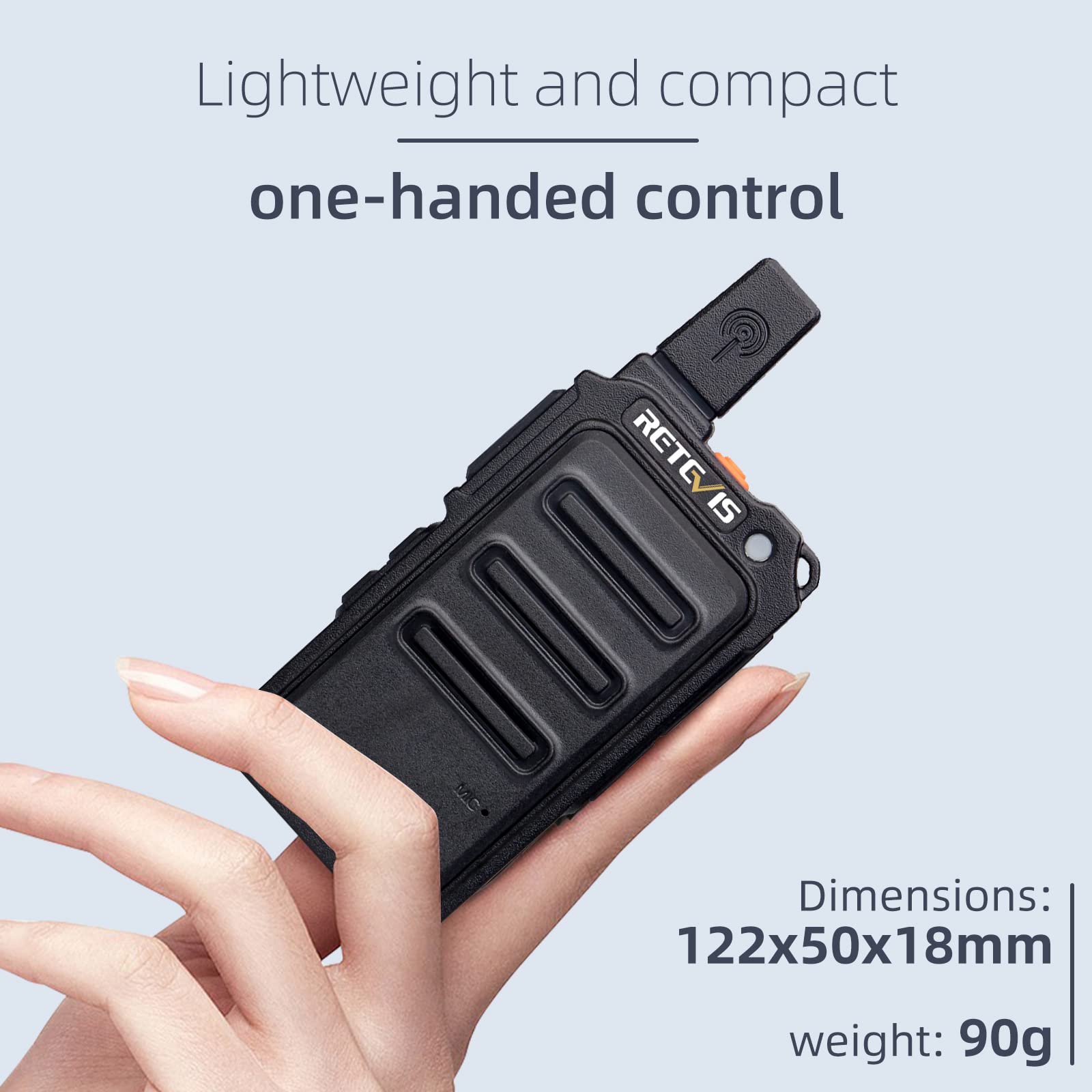 Retevis RT619 Walkie Talkie z Zestawem Słuchawkowym Zestaw Radiowy Pmr Daleki Zasięg 1300 mAh Bez Licencji 16 Kanałów VOXWalkie Talkie Akumulator Dla Sił Bezpieczeństwa, Szkoła (10 Sztuk, Czarny)