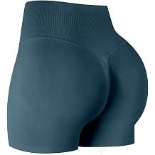 ATHVOTAR Workout Gym Shorts Women, High Waisted Seamless Butt Lifting Scrunch Butt Sports Shorts