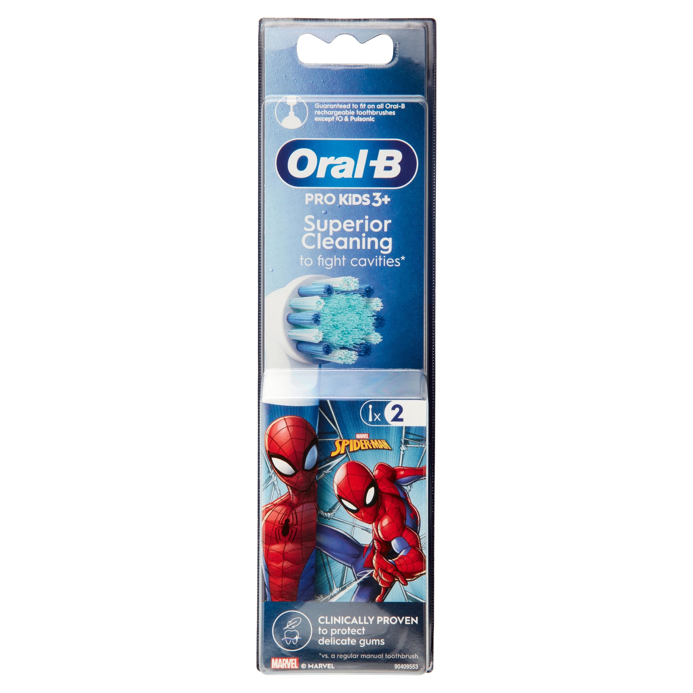ORAL B PRO KIDS 3+ SPIDERMAN RICAMBIO 2 PEZZI per SPAZZOLINO ELETTRICO