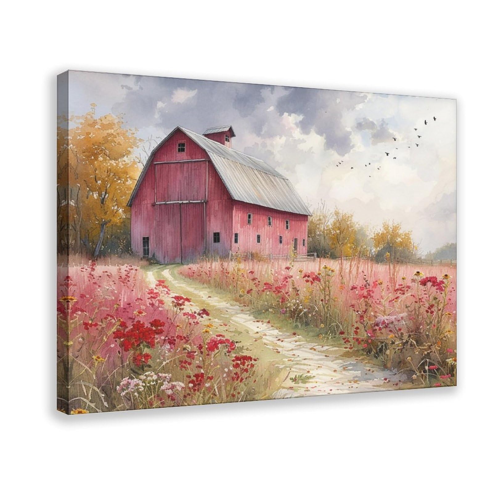 Poster chemin fleurs sauvages 50x75 cm pour égayer un mur blanc et vide - 8