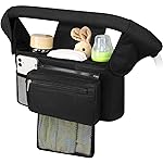 Accmor Universal Stroller Organizer with Insulated Cup Holder Detachable Phone Bag and Shoulder Strap,Stroller Bag Caddy Organizer Fits for Uppababy, Baby Jogger, Britax Strollers