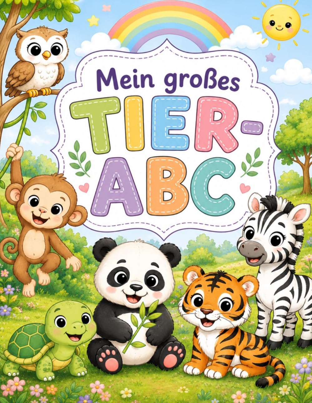 Mein großes Tier-ABC: Spielerisch das Alphabet lernen mit niedlichen Tieren, Ausmalbildern und Schreibübungen (Lernspaß für Kinder - Mein ABC)
