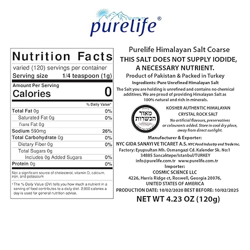 Miniatura 4 de Purelife Sal marina del Egeo y sal variada del Himalaya: hierbas mixtas, chile picante y molino de sal simple