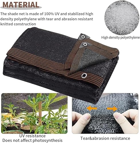 Miniatura 5 de 40% tela de sombra de malla con ojales, malla duradera para plantas al aire libre, verduras, invernadero (6.5 pies x 13 pies)