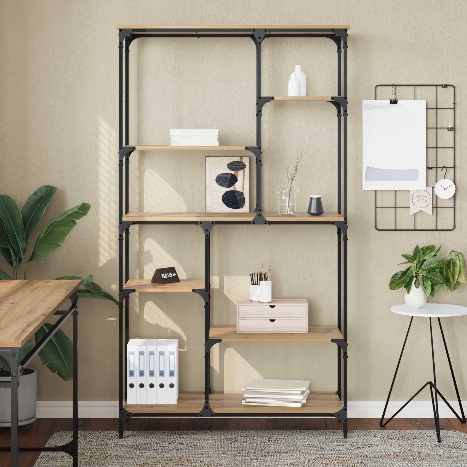 Generisch Bücherregal Artisan-Eiche 99 x 35,5 x 176 cm Holzwerkstoff,Möbel,Regalsysteme,Bücherregale Bücherschränke-882776