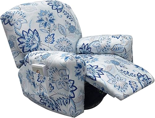 Vista 26 de Eco-Ancheng Fundas reclinables Lazyboy de 4 piezas, fundas para sofá reclinable, fundas antideslizantes para sillas reclinables, con bolsillos de 1