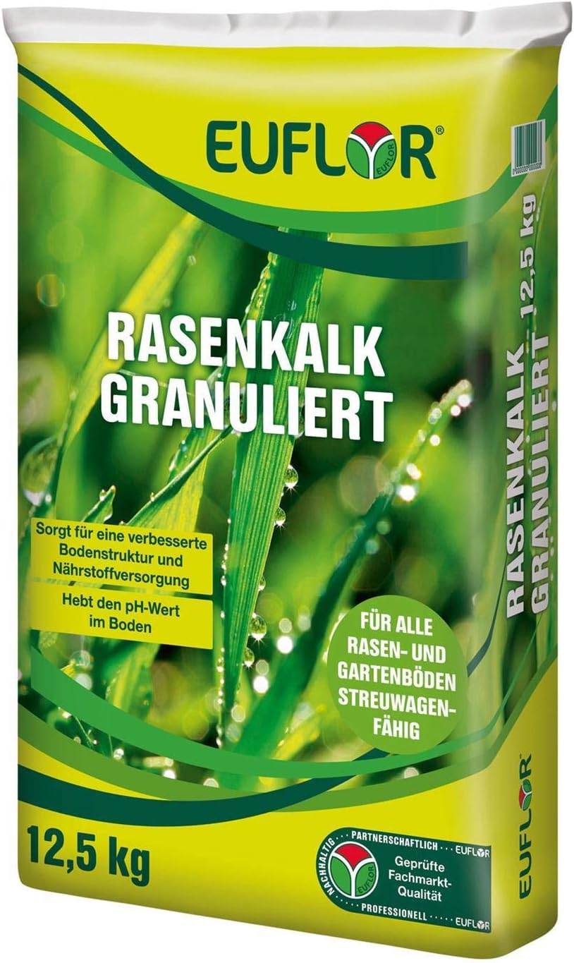 Euflor Rasenkalk granuliert 12,5 kg Sack • Kohlensaurer Magnesiumkalk ...