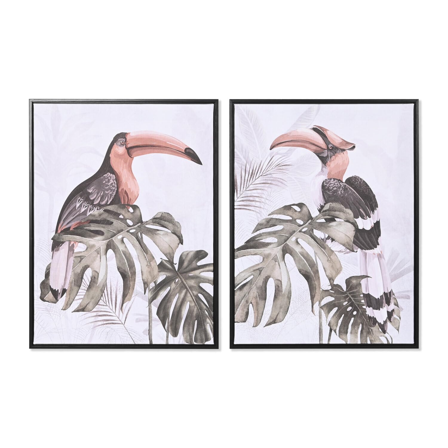 Cuadro lienzo feuilles tropicales 45x60 cm pour un salon cosy et zen